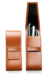 Schreibgeräteetui TRIO CAMBRIDGE Top Grain Leder hellbraun